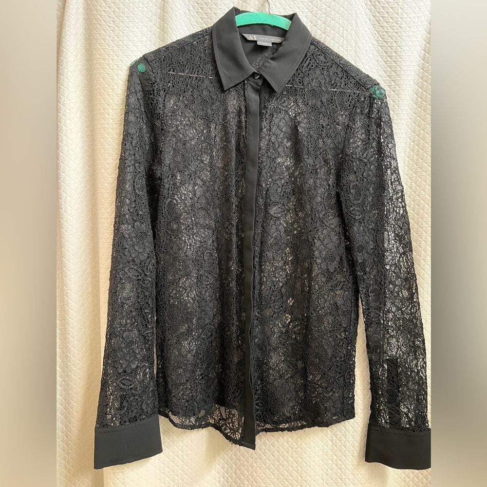 Armani Exchange lace button up